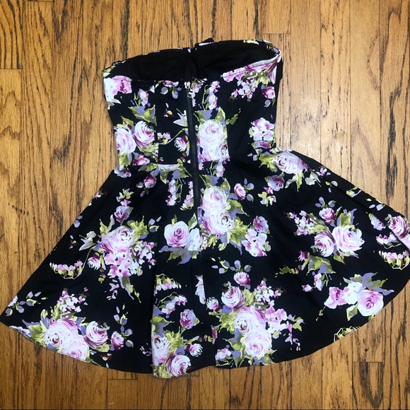 Sans Souci Cute Floral Strapless Party Dress - Picture 6 of 8